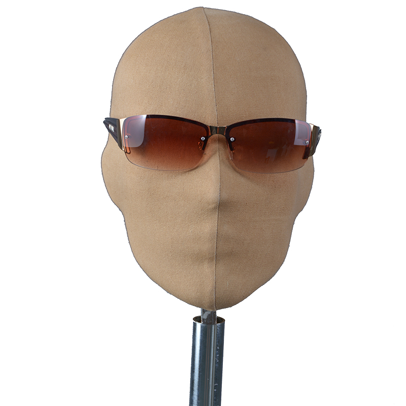 Aangepaste abstracte mannequin voor zonnebril stof verpakt linnen glasvezel mannelijke mannequin hoofd te koop (HF)