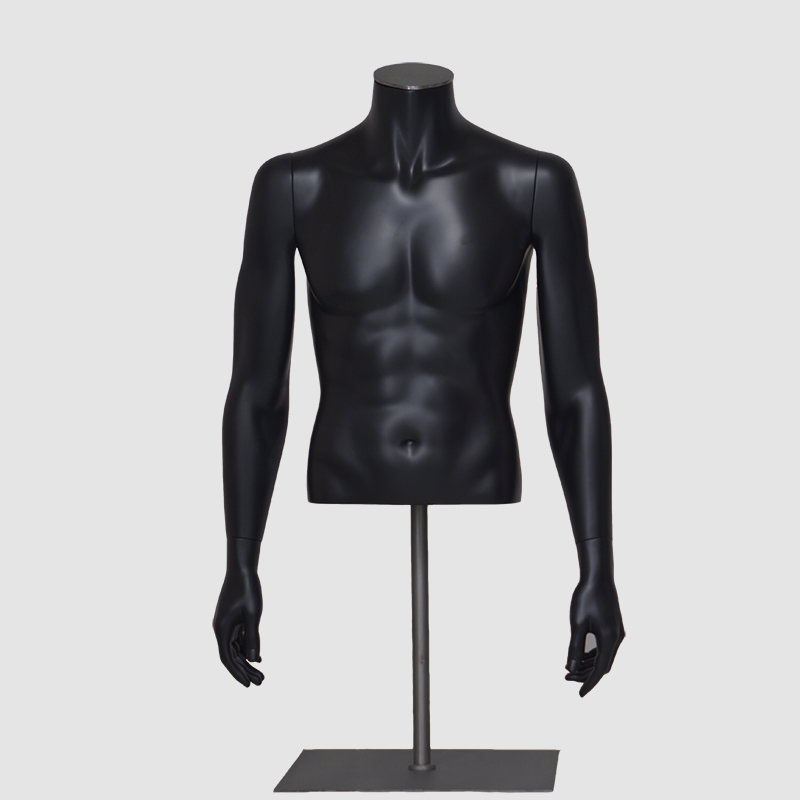 Demi-corps homme mannequin tissu buste masculin mannequin plus taille modèle buste mâle torse affichage mannequin (série HMT Half Body Male Mannequin)