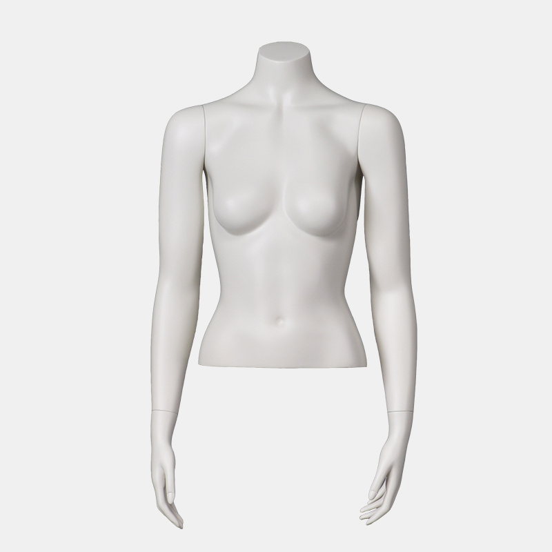 Mannequins putih matte disesuaikan separuh badan wanita dengan pendirian (ABH)