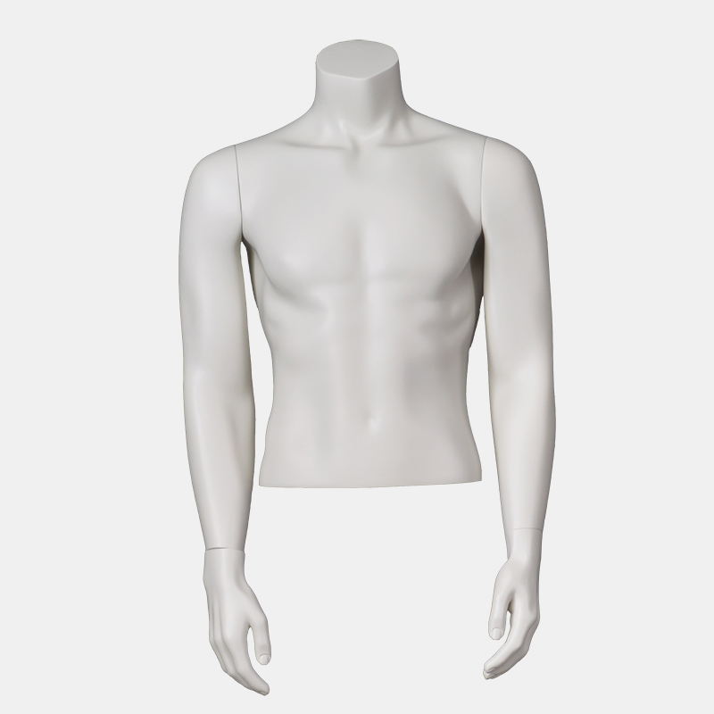 Dostosowane matowe białe manekiny pół ciała tani manekin z podstawą (CBH)