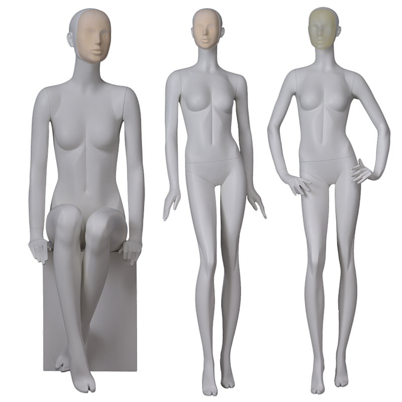 Aangepaste mooie vrouwelijke mannequins full body veranderen gezichtsmasker mode mannequins voor kleding display (AF)