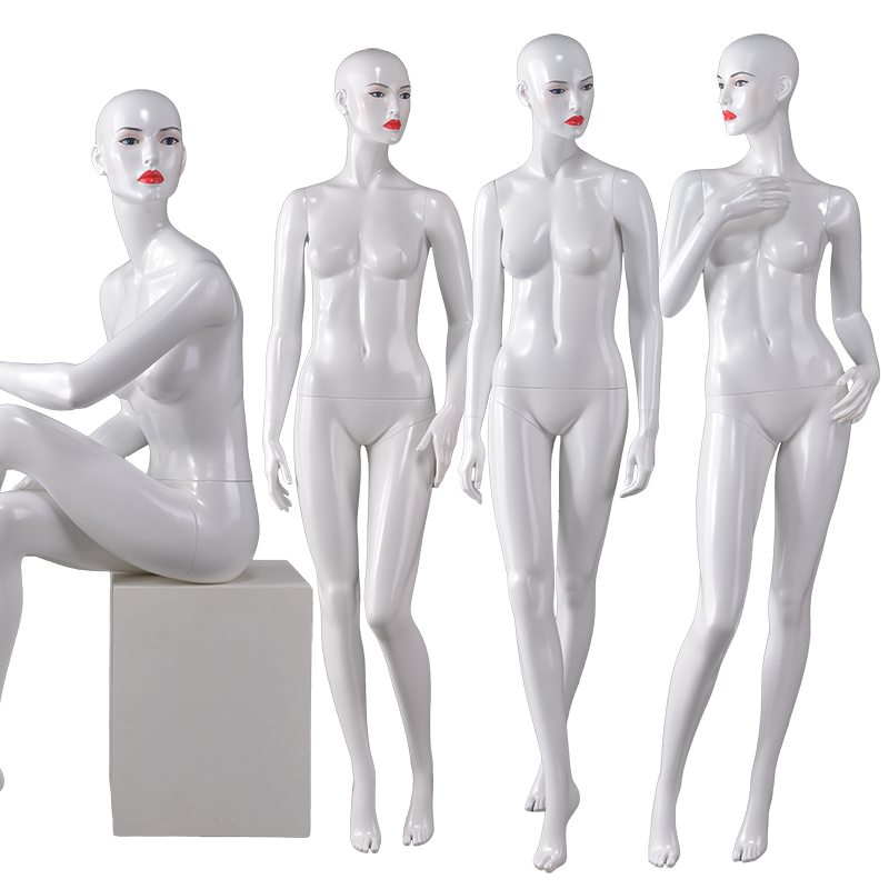 Maquillage féminin complet mannequins sexy pose nue femme vitrine mannequin(BF)