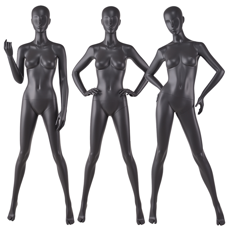Fibre de verre corps complet vintage beau abstrait féminin pose mannequin pour magasin (TG)