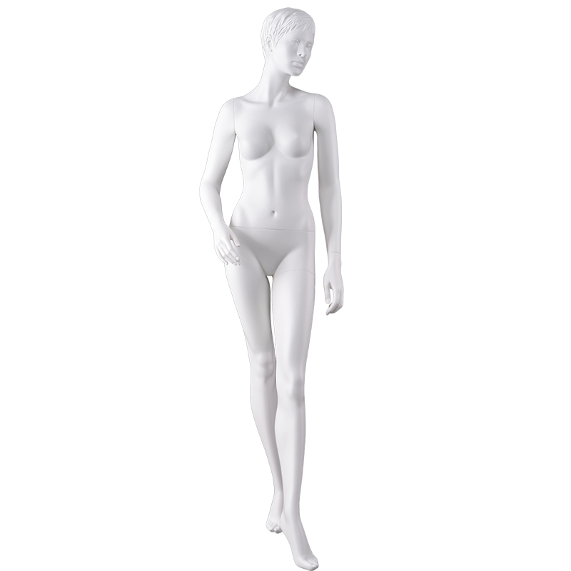 Full body fashion fiberglass female most realistic mannequins with make up sculpture head