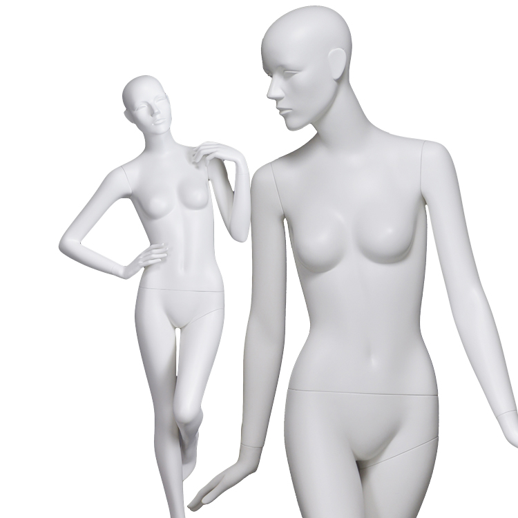 Fiberglas realistische sexy weibliche Schaufensterpuppe matt weiß Frauen Puppe für Kleidung Display (CX)