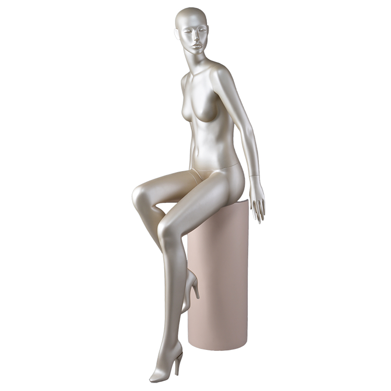 Wholesale cheap boutique female realistic mannequins dress form nude full body female mannequins(RGF series realistic gold mannequin)