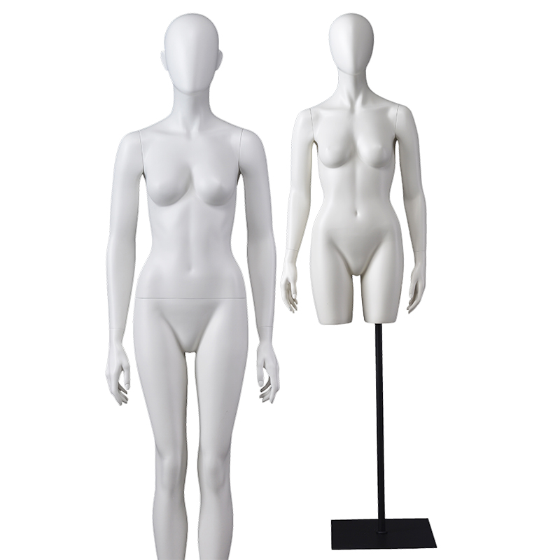 Яичная головка сексуальный дисплей женский золотой белый цвет женского манекена тело (DMAF)