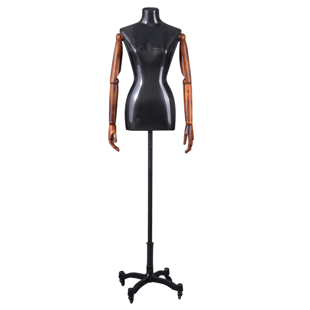 하프 바디 탄소 섬유로 덮인 유리 섬유 저렴한 드레스 형태 마네킹 (SFM)