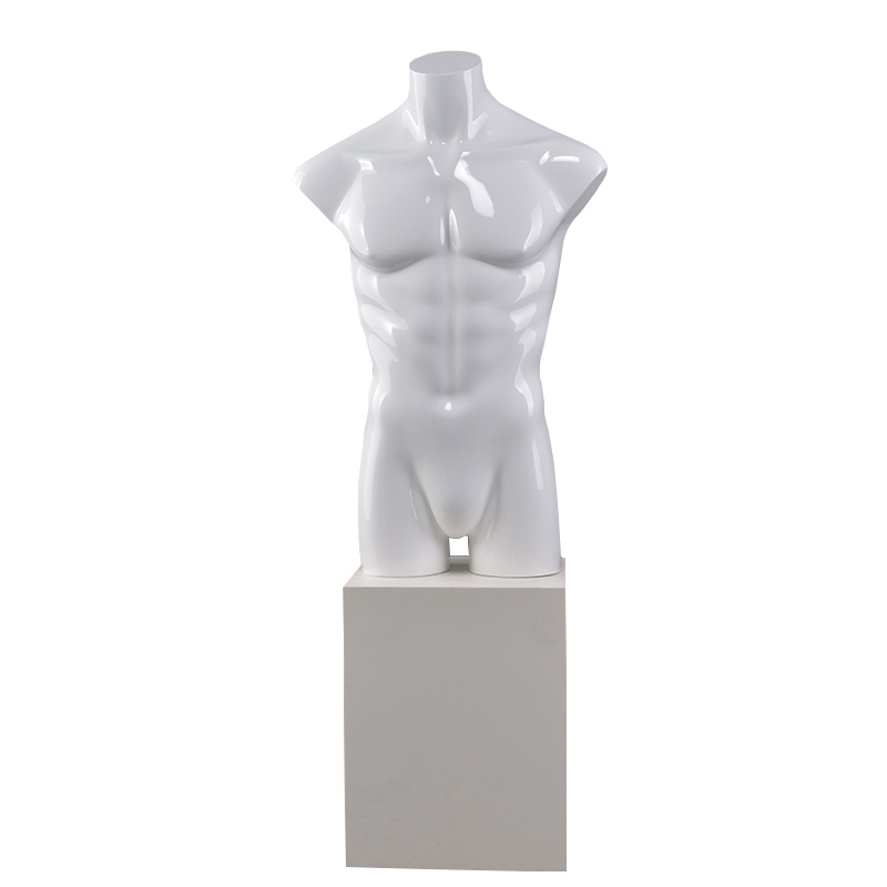 Prix d’usine Brillant Blanc Homme Mannequin Torse Blanc (GCH)