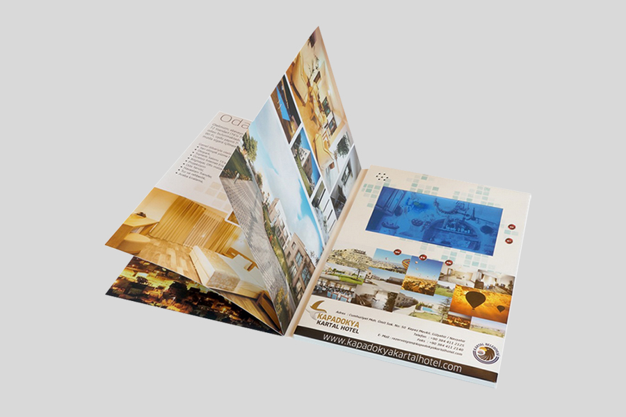Made in China full color printing soft cover video in print advertising 