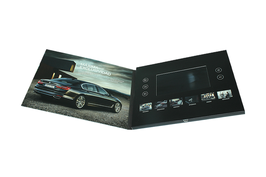 customized CMYK printing 5inch lcd video brochure for adverting