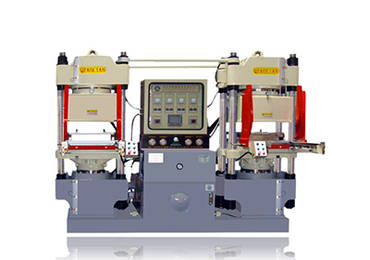 Máquina de moldeo por compresión al vacío de doble estación de trabajo con apertura automática del molde