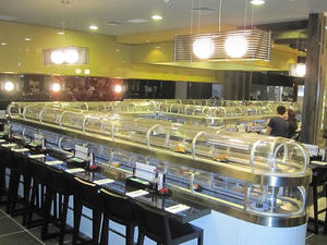 Best seller of Double layer sushi conveyor belt manufacture