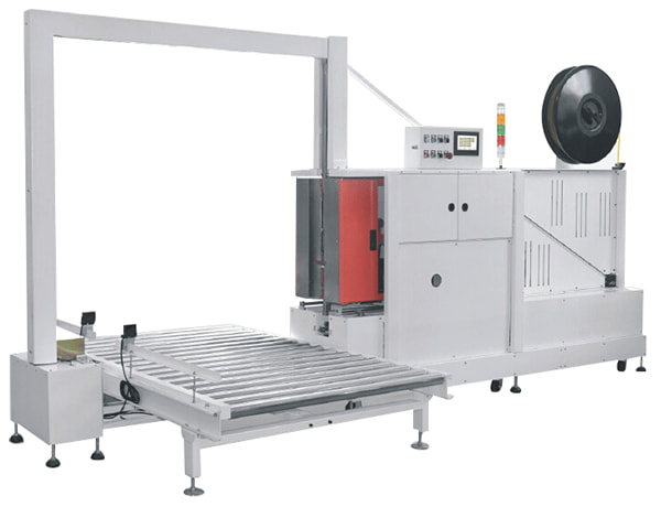 AB-301 Vertical Pallet Strapper is an automatic pallet strapping machine with side mounted sealing body. The strapper can be integrated with driven and non-driven conveyor systems. In the strapping cycle, the sealing body moves towards the load before tensioning, making the tensioning and sealing right against the load. With sealing body stroke of 250mm, precise strap guidance and positioning, AB-301 Strapper is a ideal machine for most pallet packing.