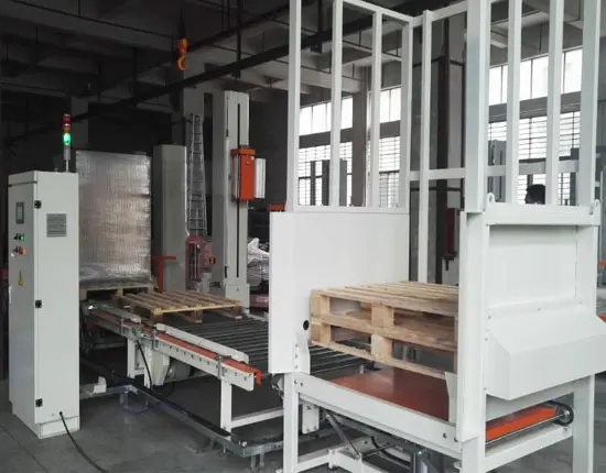 In-line Pallet Stacking and Dispensing System