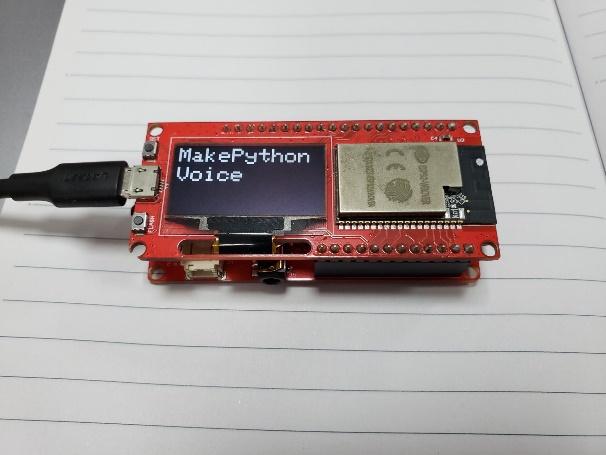 MakePython-ESP32-and-Voice-Interaction-Hat-Connected