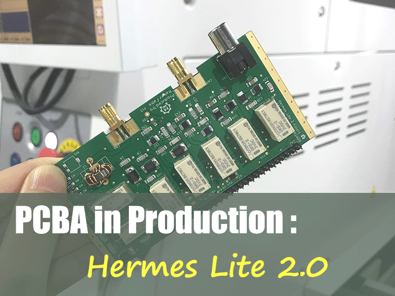 PCBA en producción - Hermes Lite 2.0