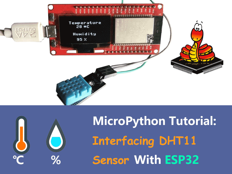 Tutorial de MicroPython ESP32 - Interfaz del sensor DHT11