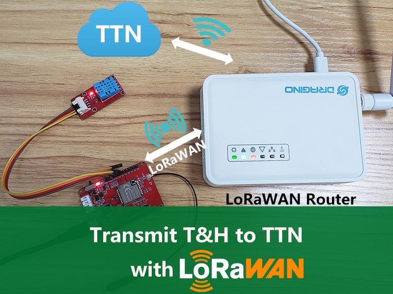 Transmita temperatura y humedad a TTN con LoRawan