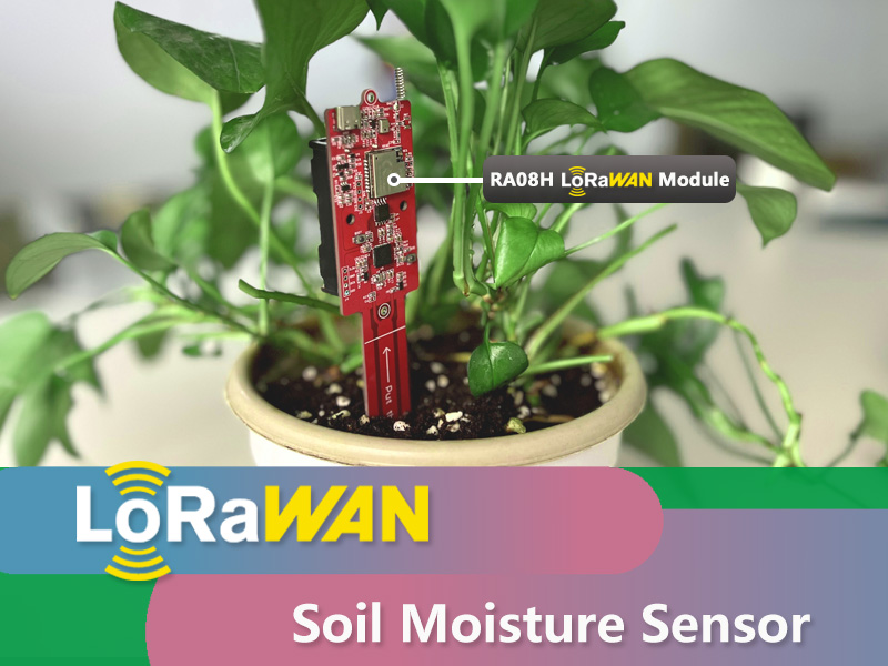 Sensor de humedad del suelo LoraWAN - Makerfabs