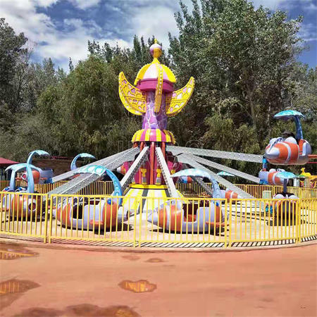 Indoor and Outdoor Playground Amusement Park Rotating and Lifting Up and Down Kiddie Ride 24 Seats Self Control Plane Manufacturer 
