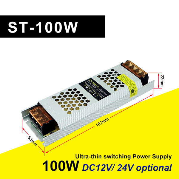 ST-100W-12 tira LED Fuente de alimentación 12V