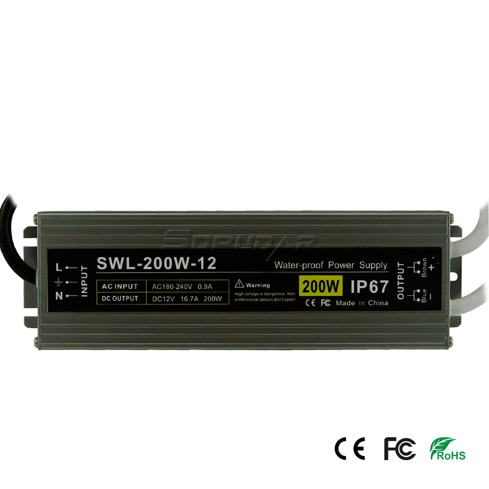 SWL-200W-12 200W Interruptor de fuente de alimentación delgada