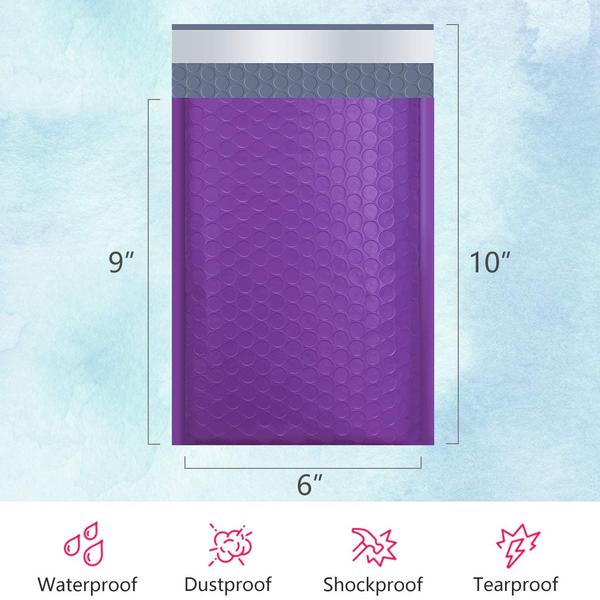 Purple Poly Bubble Mailers 6x10 Padded Envelopes Shipping Envelopes Bubble Mailer Bag Self Sealing Padded Envelope