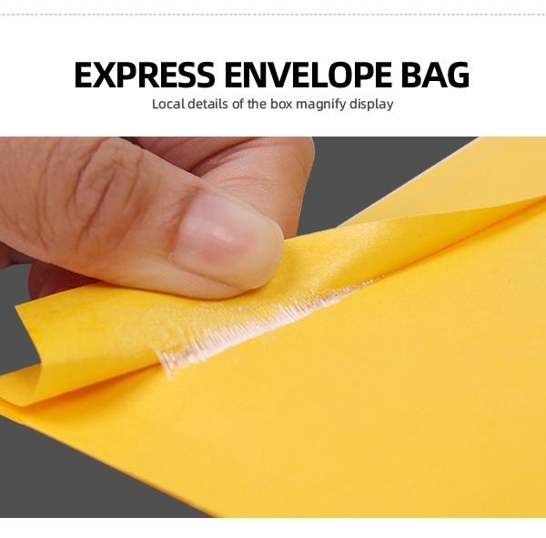 Venda por atacado luxo personalizado luxo impresso natural acolchoado papel liso amarelo kraft bubble mailer