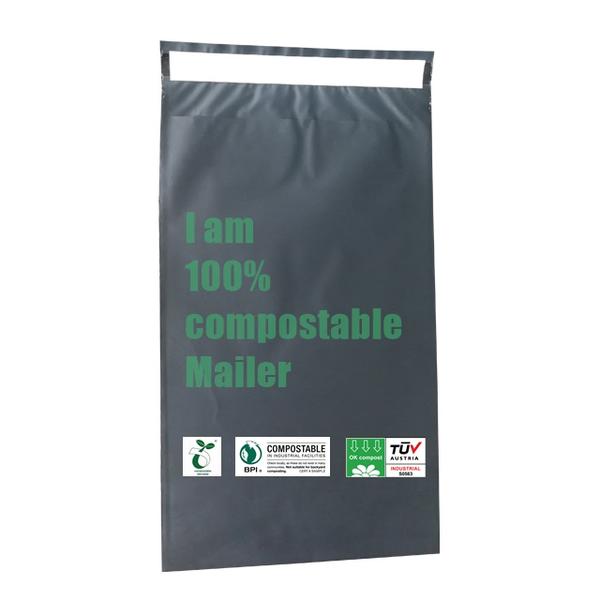 Saco de correio bio-plástico bio-amigável personalizado saco de envio de mailers de ácido láctico