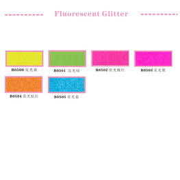 Carta de colores para Flourescent Glitter Powder