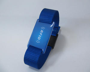 OEM Printing Logo Woven RFID Wristbands for Festival Manufacturer