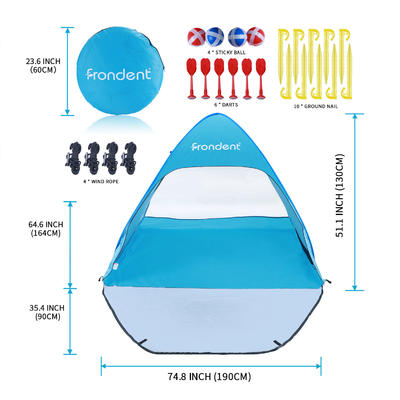 Tentes de plage abri solaire pop up brise personnelle pour les enfantsTents Fit 3-4 Personne | tente de plage pour enfants