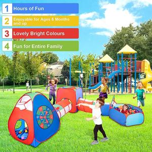 Kids Ball Pit Tents And Tunnels, Toddler Jungle Gym Kids Play Tents With Play Crawl Tunnel Toy | Kids Tent With Tunnels