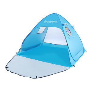 Family Beach Tent Super Bluecoast Beach Umbrella Outdoor Sun Shelter 