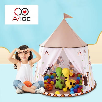 Tentes de château de cheval pour enfants avec sol en beau motif d’impression Tentes intérieures pour enfants