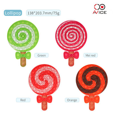 Lollipop Shape Eco-friendly Silicone Kids Fidget Fabricant de jouets