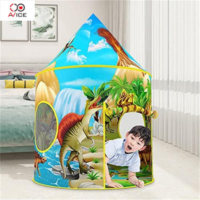 Fabricantes de tiendas de campaña Dinosaur Pattern Children Camping Tent with Box Package Gift