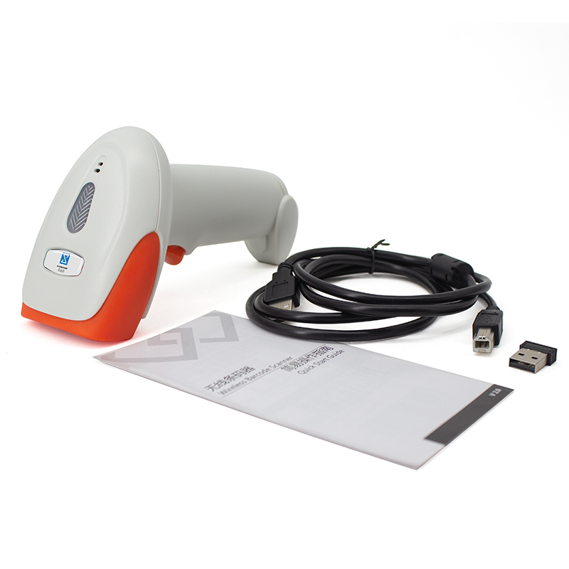Livraison gratuite Scanner de codes-barres filaire et sans fil Scanner de codes à barres laser Lecteur de carte RFID