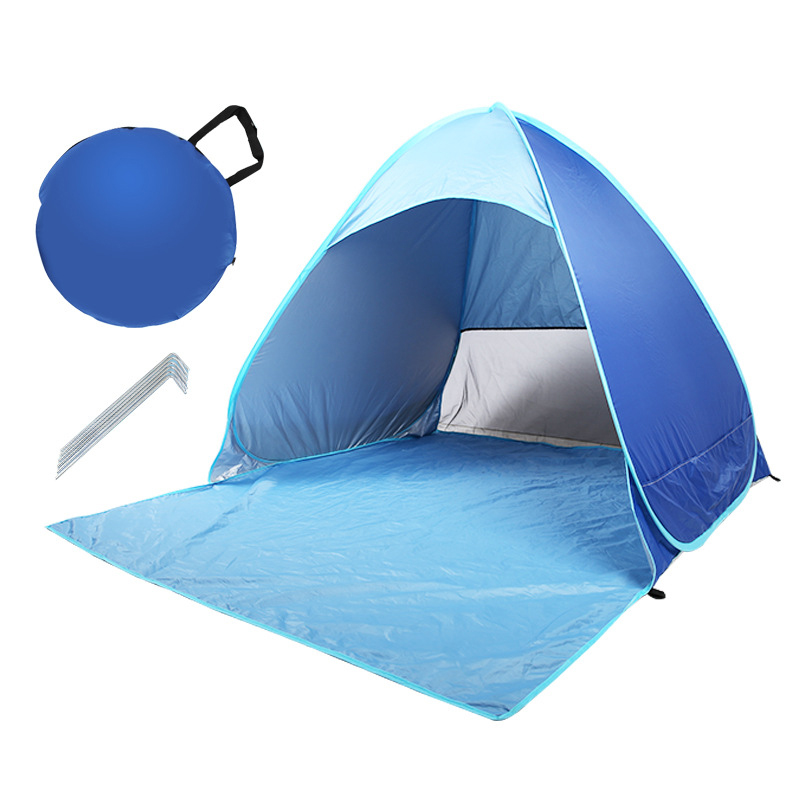 Outdoor Family Fishing Automatic Double Layer Outdoor Camping Oxford Imperméable à l’eau 3-4 Personnes Tente