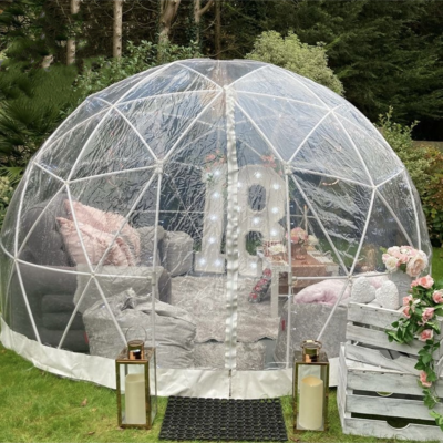 Luxe Rond Confortable Sous Toile Tentes Hôtel Resort Glamping Clear Igloo Tente Dôme Tente