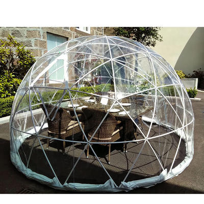 al aire libre blanco transparente carpa transparente casa de cristal restaurante cúpula iglú para evento