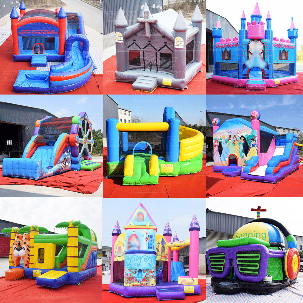 grado comercial interior moon bounce house bouncy castle jumper con tobogán de agua inflable mini usado moonwalker jumping bouncer