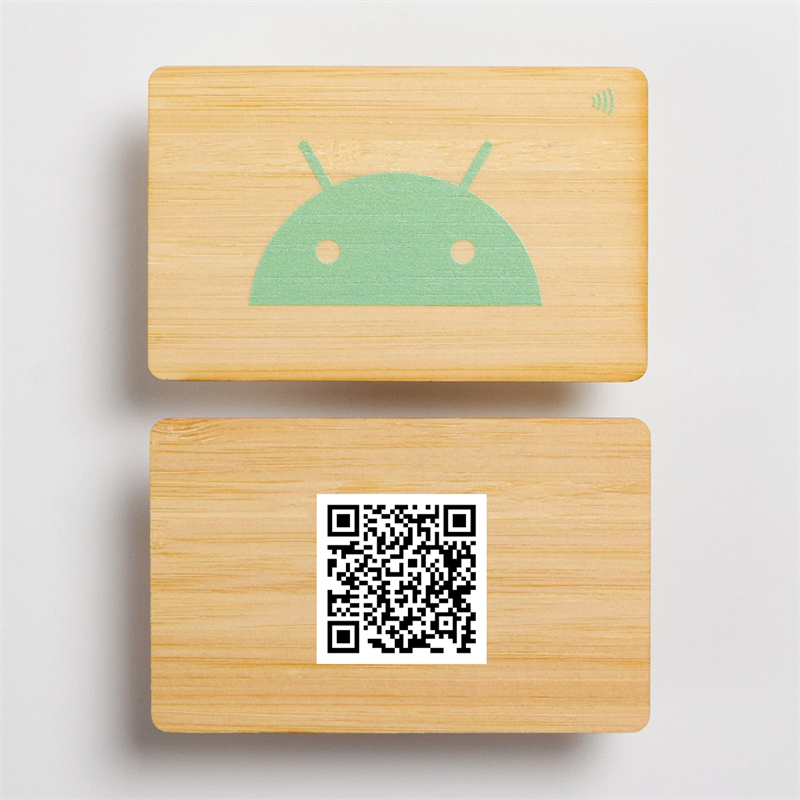 Mifare Ntag213 Chip Banboo Tarjeta NFC de madera