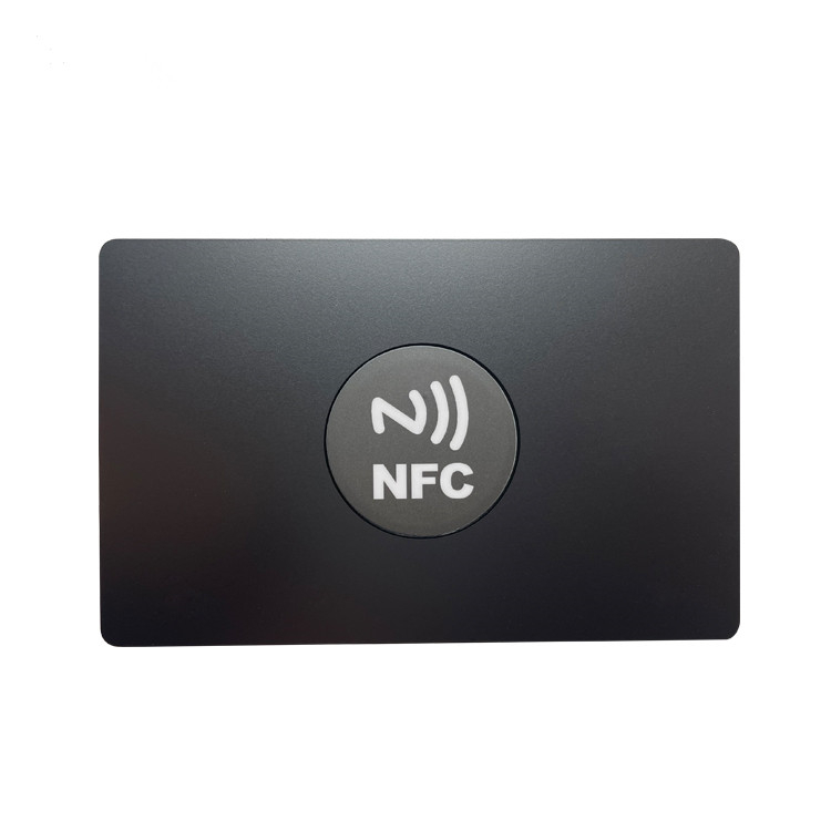 Nouveau Modèle Mifare Ntag213 Puce En Métal NFC Carte De Visite Noir Couleur Surface Mat