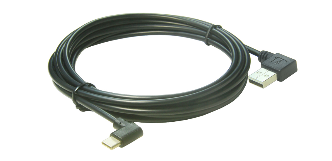 Cable USB C de ángulo recto, cable de carga USB 2.0 tipo C y cable de sincronización de datos