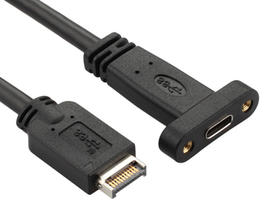 Tipo E para USB C PCI Baffle Cable