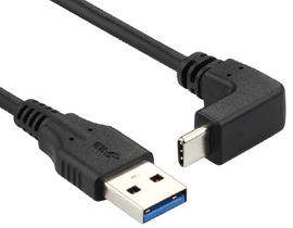 Ângulo reto C para um cabo USB