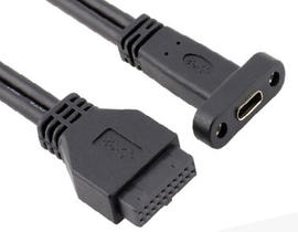 20-контактный кабель перегородки USB C PCI