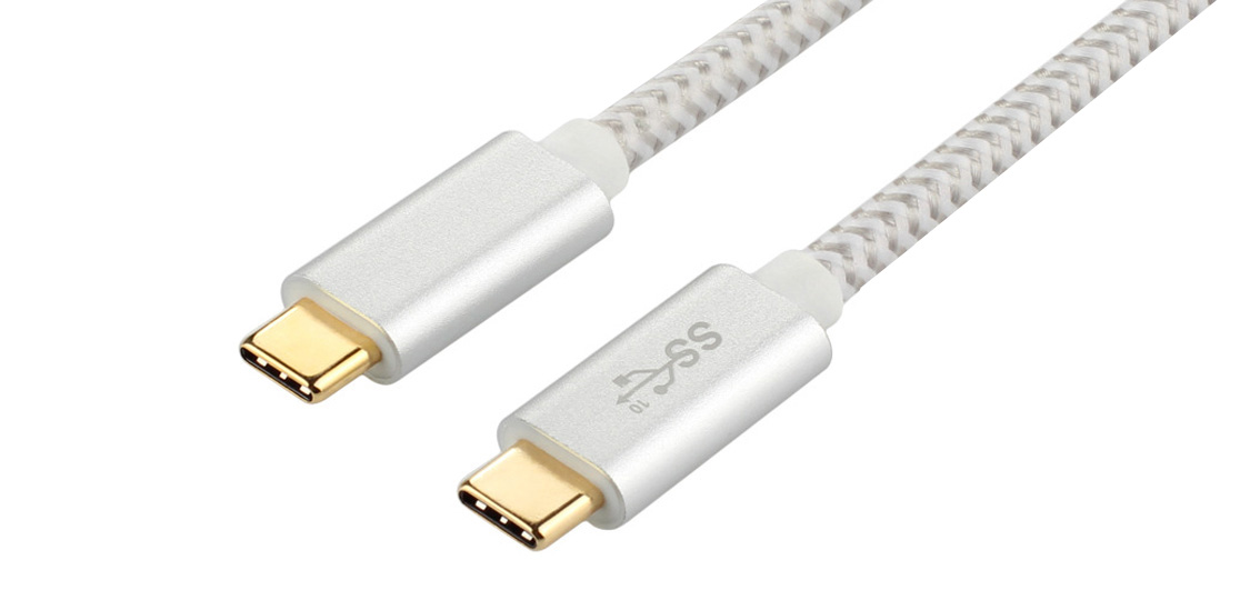 USB 3.1 C to C Braided Aluminum Shell Charging and Data Sync Gen 2 Cable 
